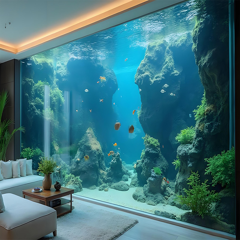 【Customized】Large cylindrical jellyfish tank    acrylic viewing window