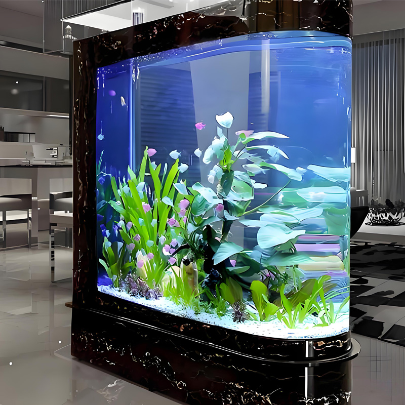 【Customized】 Commercial irregular-shaped acrylic fish tank with good light transmission