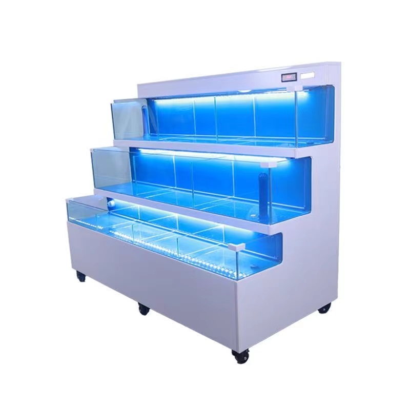 【Customization】Stainless steel base  three-layer seafood tank  free design drawing