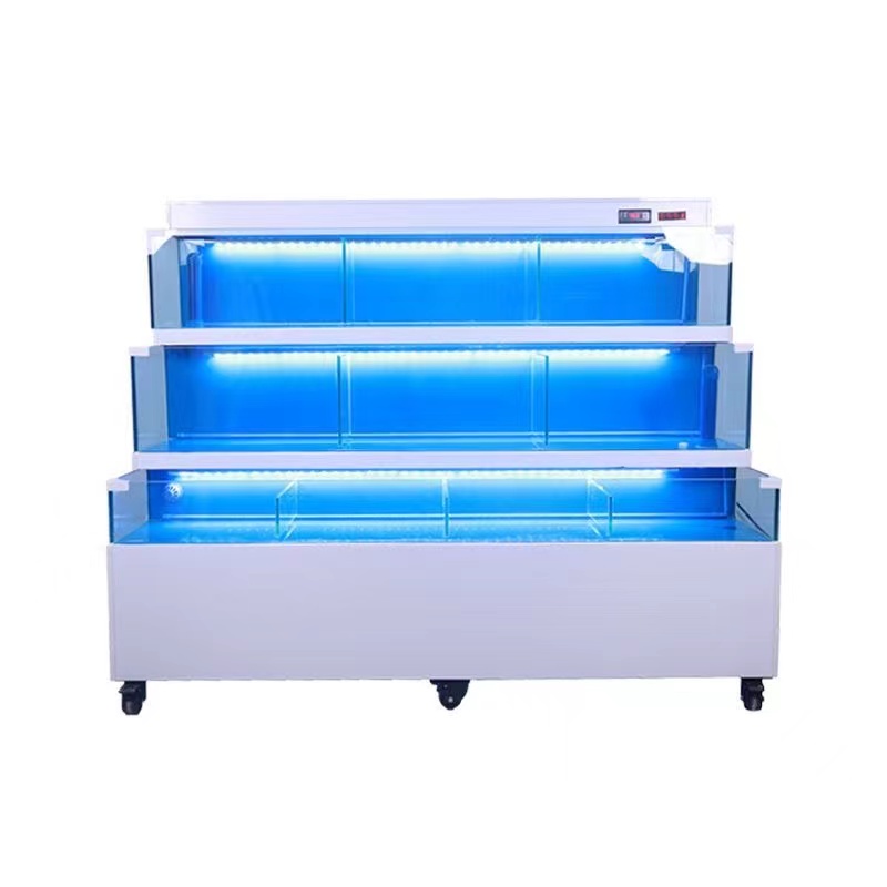 【Customization】Stainless steel base  three-layer seafood tank  free design drawing