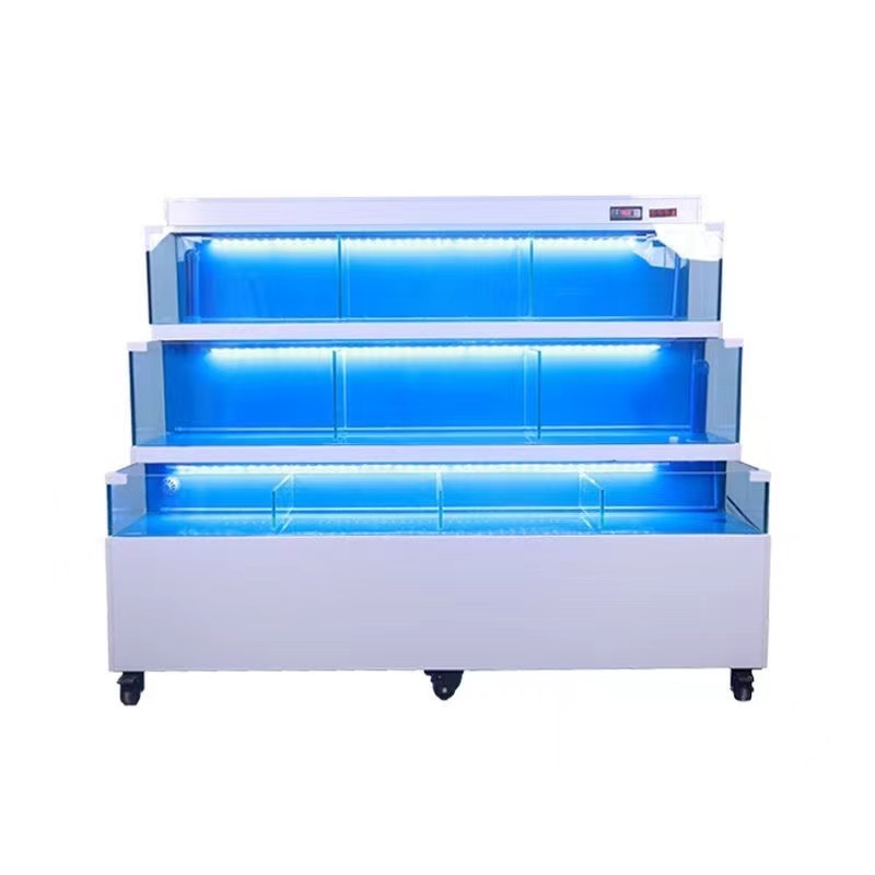 【Customization】Stainless steel base  three-layer seafood tank  free design drawing