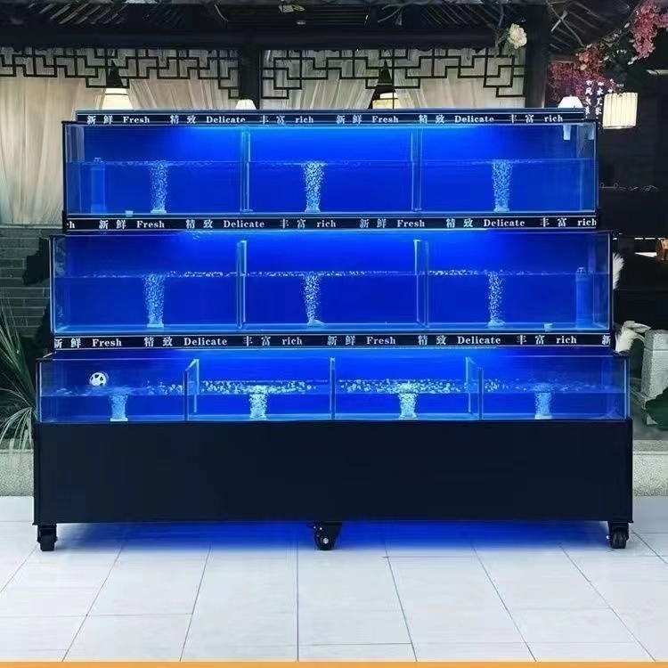 【Customized】 Insulating glass low-temperature seafood pool for supermarkets and hotels