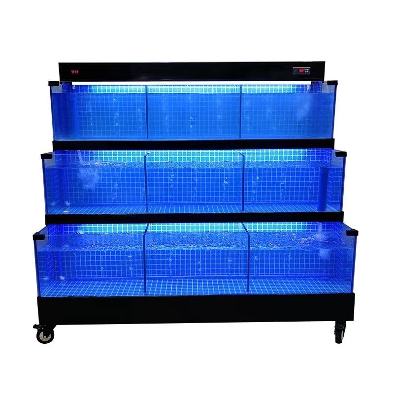 【Customized】Hotel ultra-clear glass seafood pool   stable equipment operation