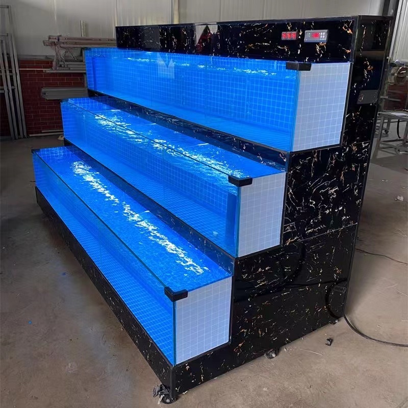 【Customized】Design of restaurant seafood pond  multifunctional fish farming  dry and wet separation filtration system