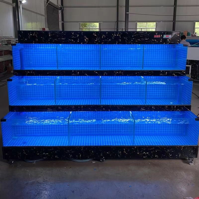 【Customized】 Glass crab breeding tank  cylindrical seafood pool   beautiful appearance