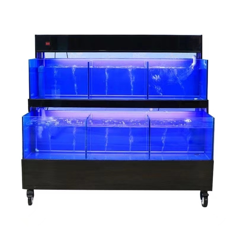 【Customized】Hotel ultra-clear glass seafood pool   stable equipment operation