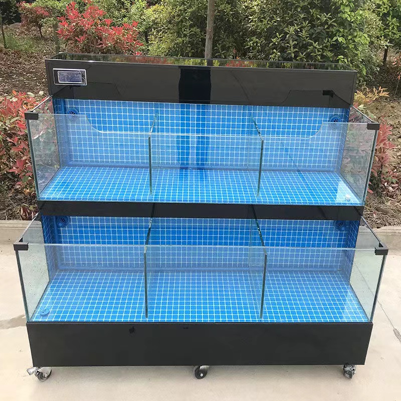 【Customized】 Supermarket commercial multi-layer seafood pool with good viewing and easy operation