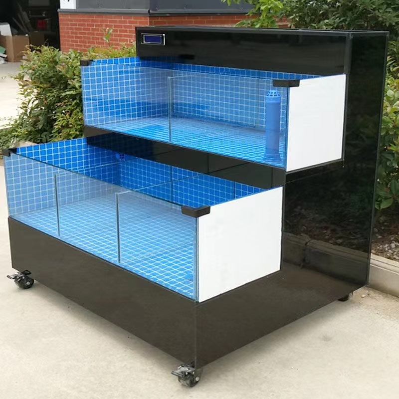 【Customized】 Supermarket commercial multi-layer seafood pool with good viewing and easy operation