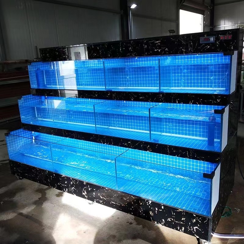【Customized】Supermarket commercial double-layer seafood pool  easy to maintain  large capacity