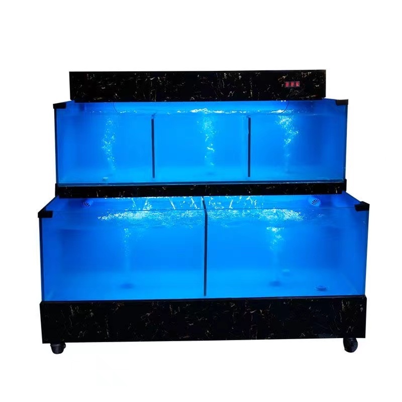 【Customized】 Double-layer seafood pool for fresh food supermarkets  beautiful  durable and easy to clean