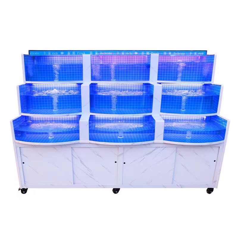 【Customizable】 mobile aquaculture tank  two-tier shellfish tank refrigeration system    ultra-quiet operation