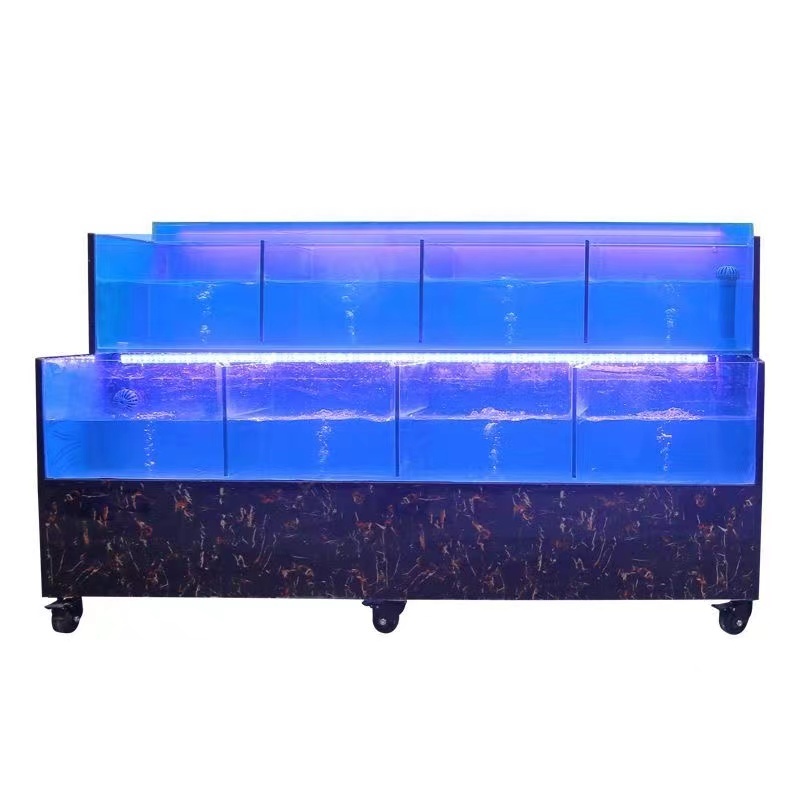 【Customizable】 mobile aquaculture tank  two-tier shellfish tank refrigeration system    ultra-quiet operation