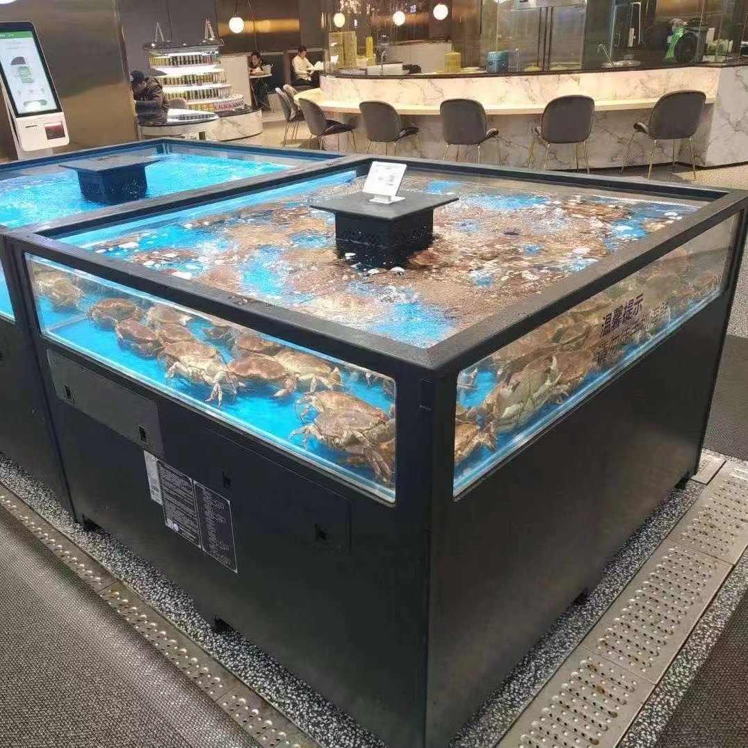 【Customized】 Acrylic seafood pool with constant temperature circulation system and easy operation