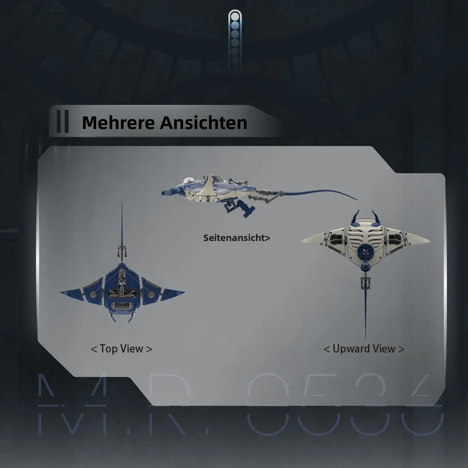 Steampunk Mobula Mantarochen Mechanisches 3D Metallmodell Baukit 200+ Teile