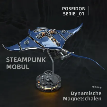 Steampunk Mobula Mantarochen Mechanisches 3D Metallmodell Baukit 200+ Teile
