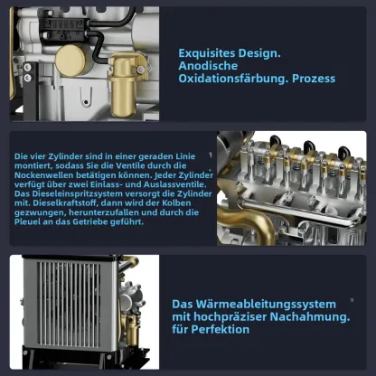 Funktionierendes Mini-Diesel-Motor Metallmodellkit