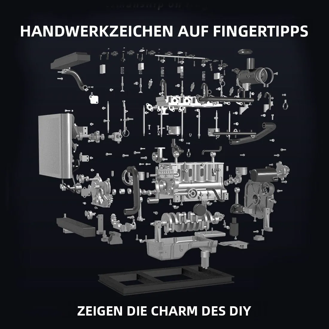 Funktionierendes Mini-Diesel-Motor Metallmodellkit