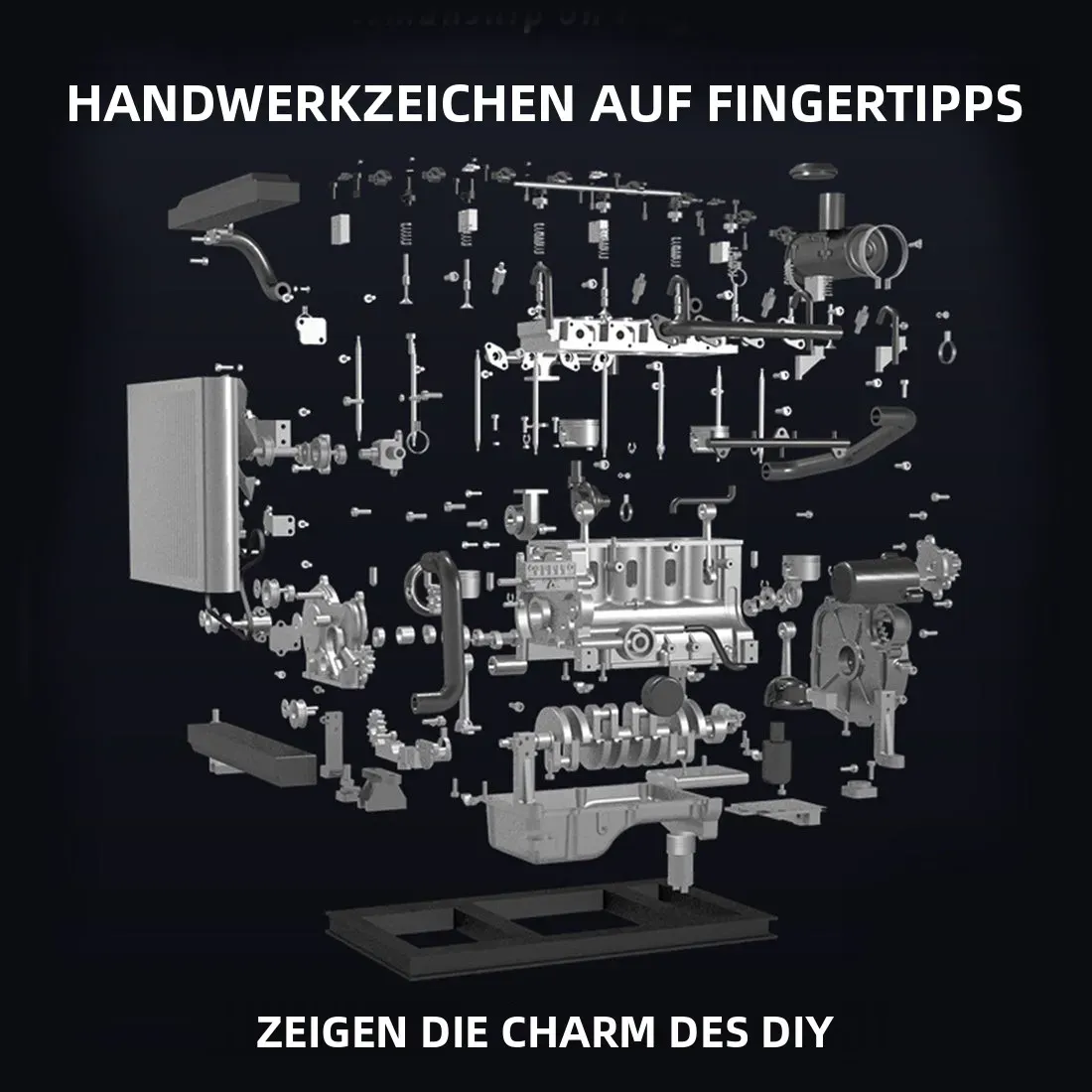 Funktionierendes Mini-Diesel-Motor Metallmodellkit