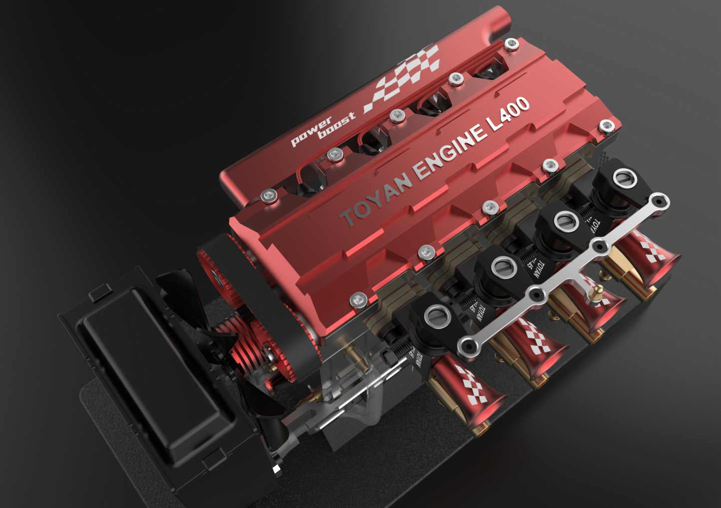 L400 14cc Inline-4-Zylinder-Viertakt-Wassergekühltes Nitro-Motor Modell