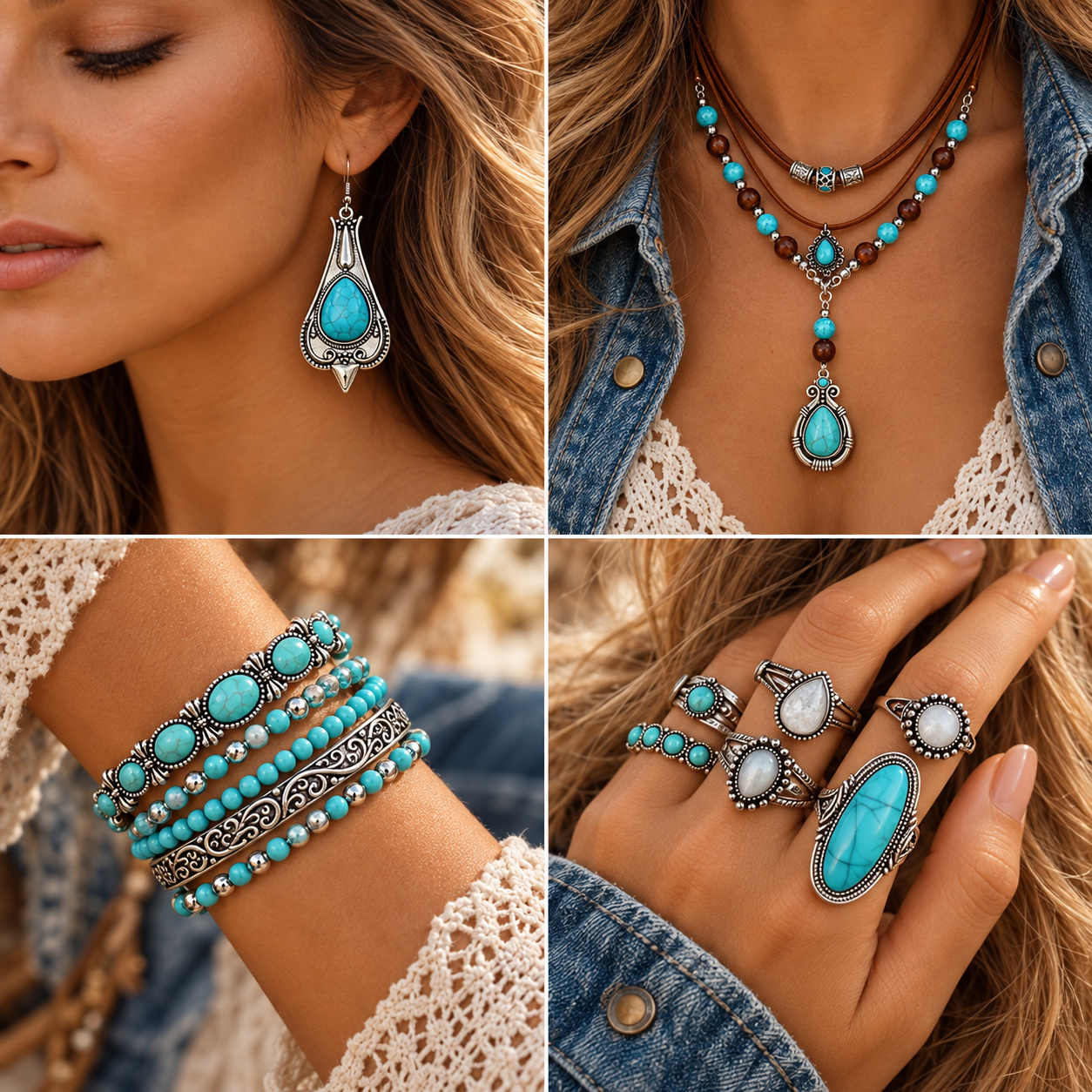The Desert Sky Collection – 12-Piece Turquoise Jewelry Set