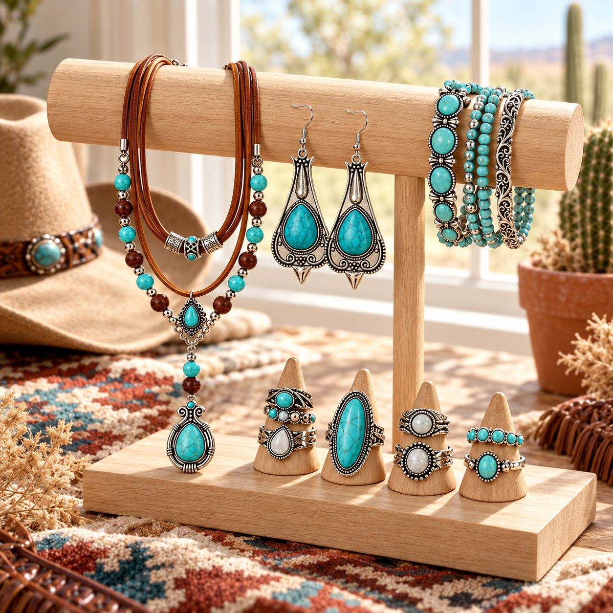 The Desert Sky Collection – 12-Piece Turquoise Jewelry Set