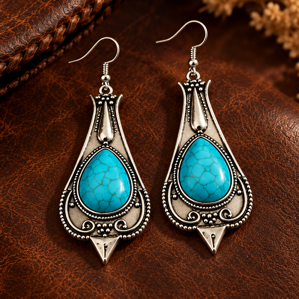 Desert Sky Turquoise Drop Earrings