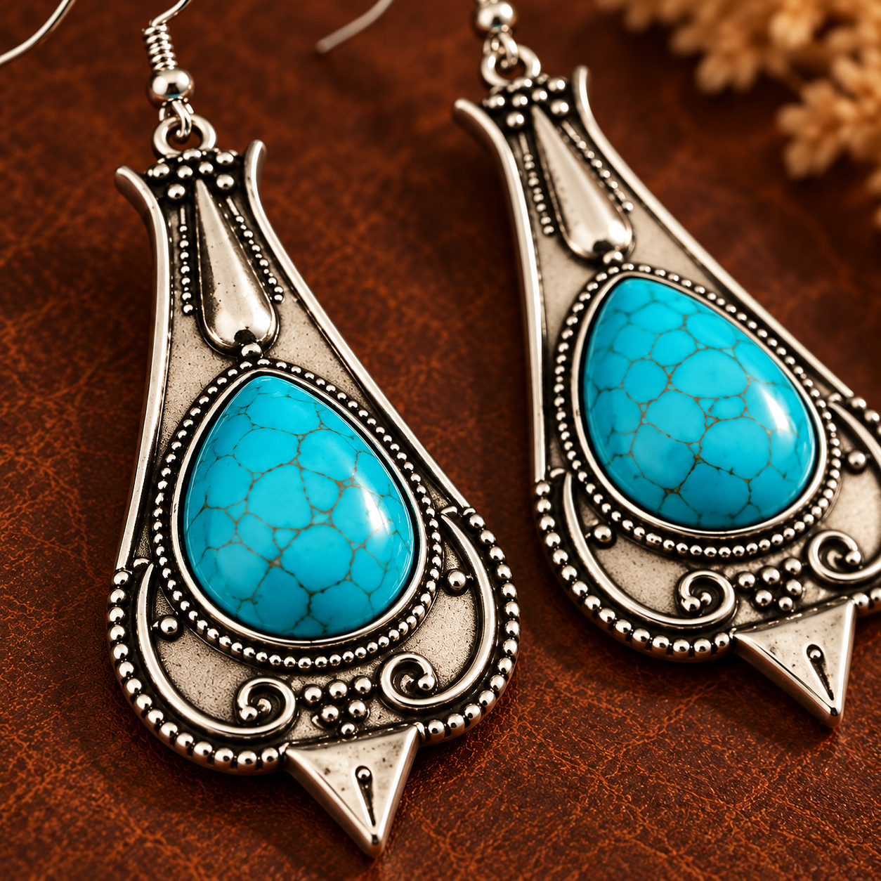 Desert Sky Turquoise Drop Earrings