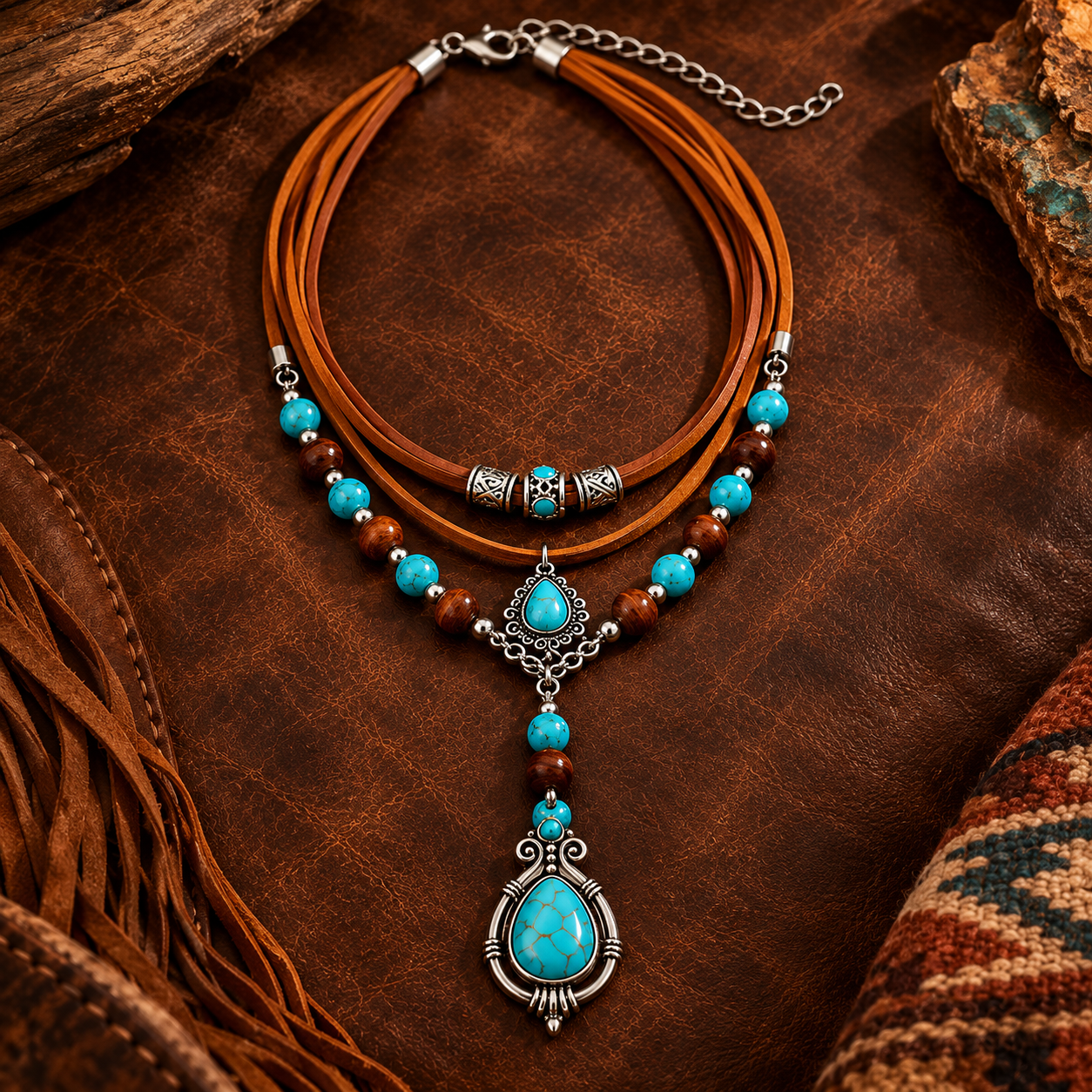 Desert Sky Turquoise Layered Necklace