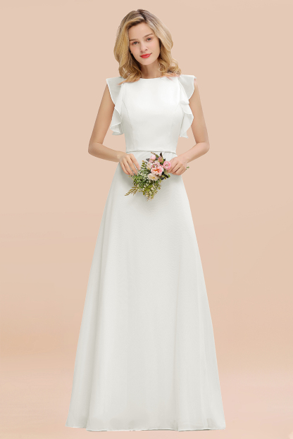 Elegant Simple Jewel Sleeveless A-line Bridesmaid Dress