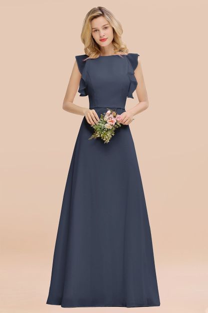 Elegant Simple Jewel Sleeveless A-line Bridesmaid Dress