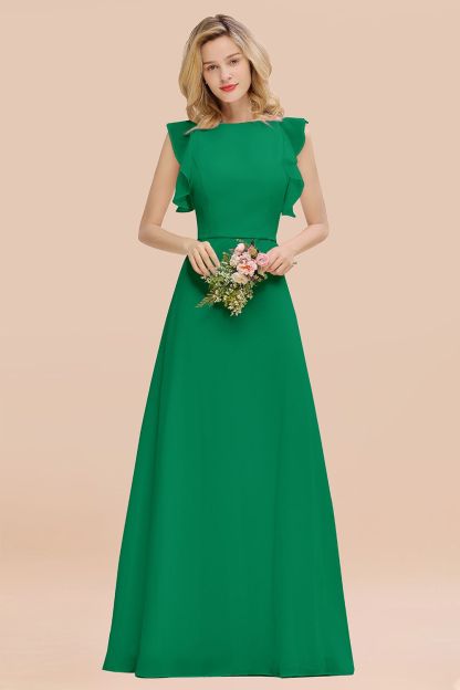 Elegant Simple Jewel Sleeveless A-line Bridesmaid Dress