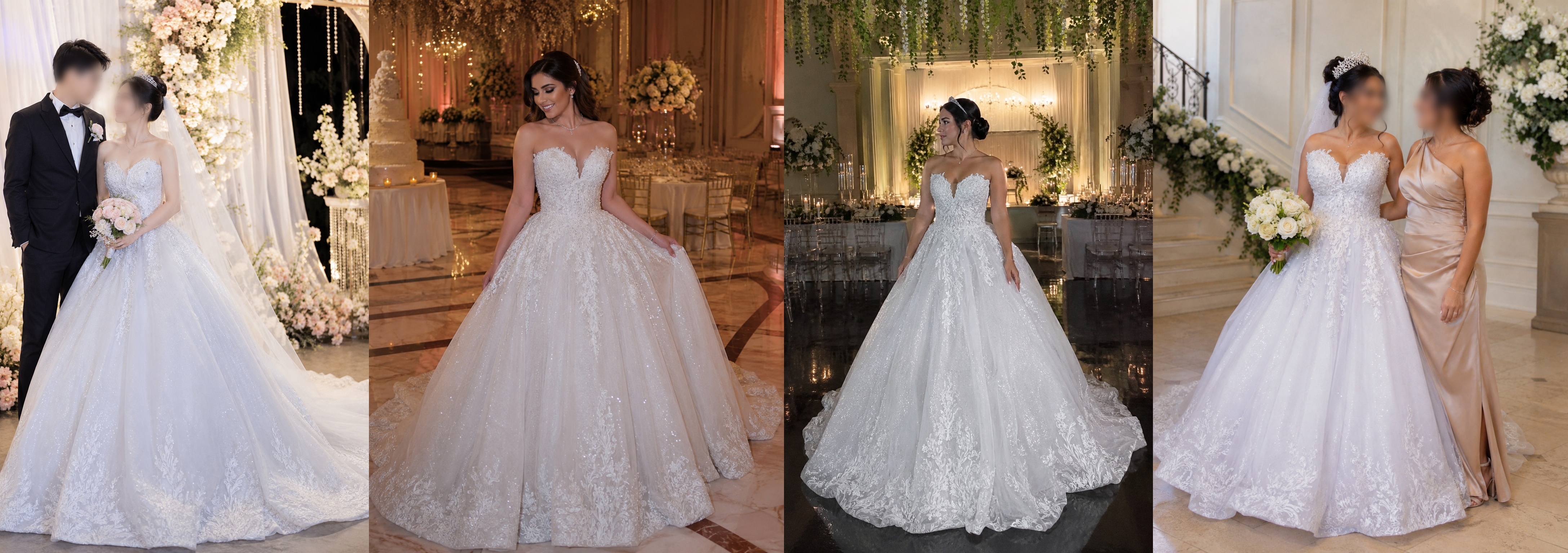 Luxury Sweetheart Strapless Ball Gown Wedding Dress-Customer Review