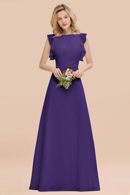 Elegant Simple Jewel Sleeveless A-line Bridesmaid Dress