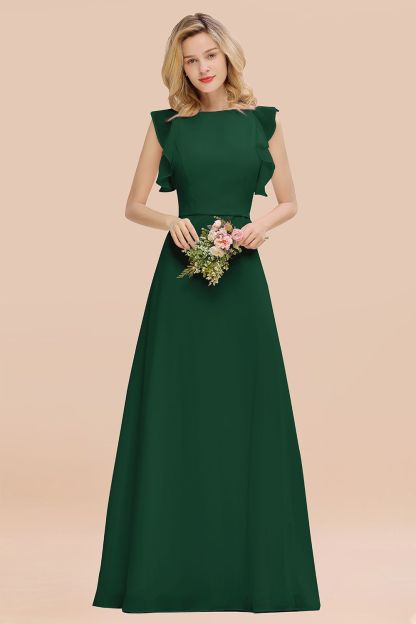 Elegant Simple Jewel Sleeveless A-line Bridesmaid Dress