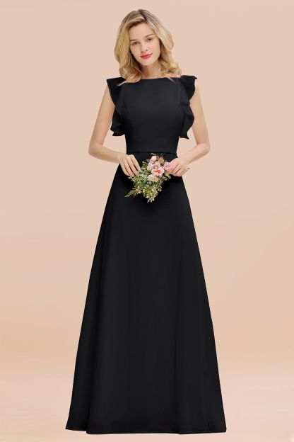 Elegant Simple Jewel Sleeveless A-line Bridesmaid Dress