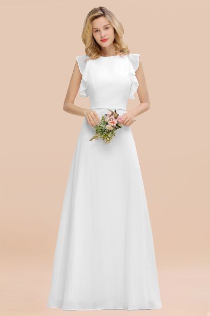 Elegant Simple Jewel Sleeveless A-line Bridesmaid Dress