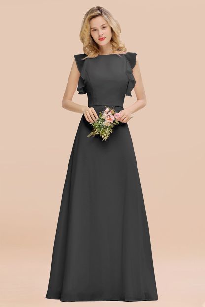 Elegant Simple Jewel Sleeveless A-line Bridesmaid Dress