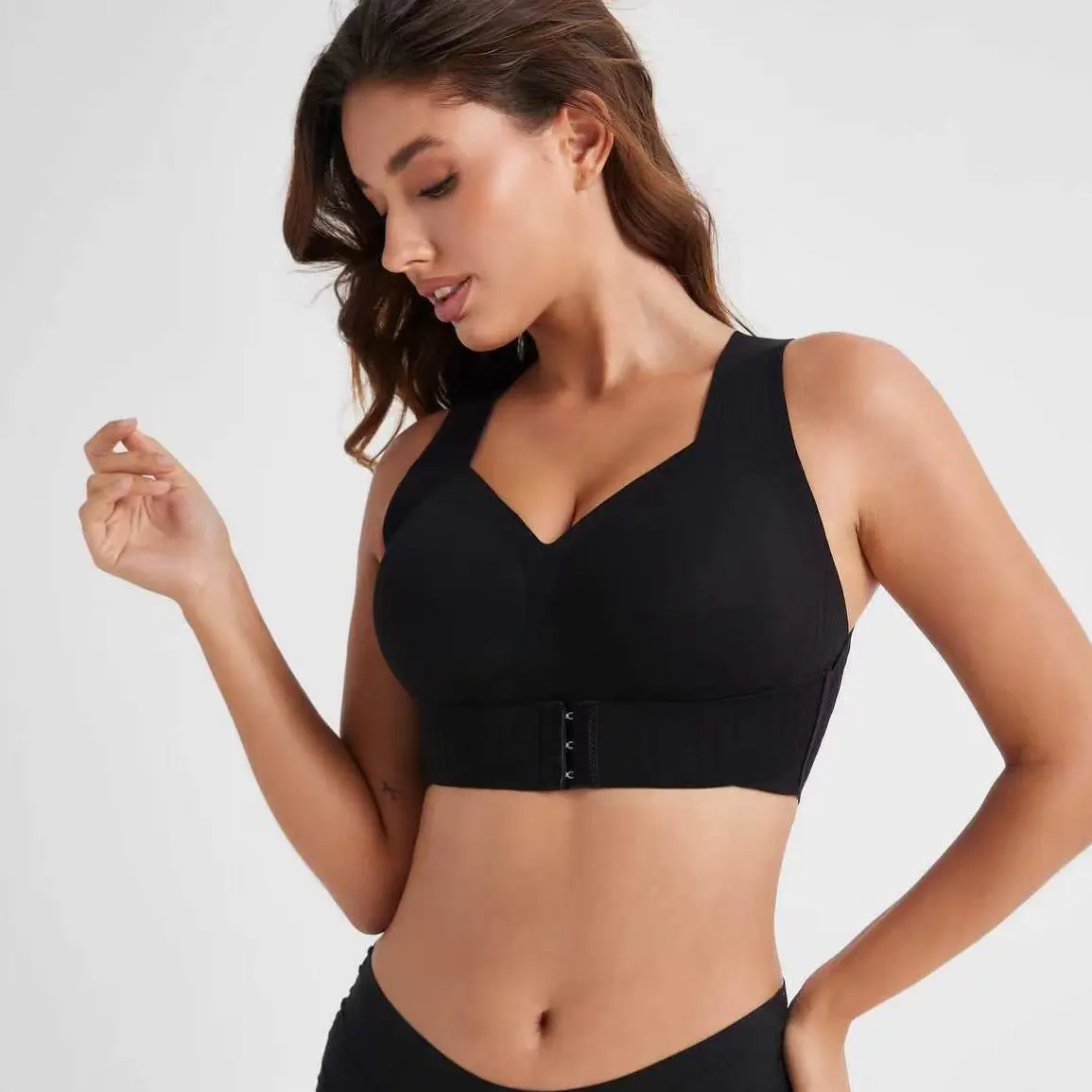 Posture Bra, women’s beige wireless bra, soft breathable non-removable molded cups, yoga fitness sportswear for gym and daily training, summer vibes bra Soft Comfy Bra Seamless Shaping Bras push up bra bras for women minimizer bra jelly bra