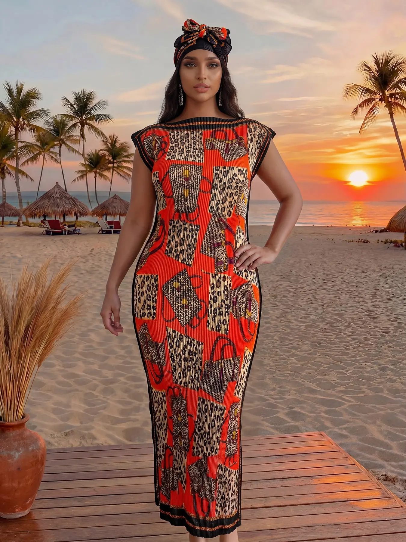 Elegant Animal Print Lightweight Beach Sun Protection Shawl, Scarf, All Seasons Fashion, Accessory, Womenswear, Lady, Beach Outdoor Wear, Cover Ups, Beach Coverup, Beachwear Cover Up, Swimsuit Cover Up, Swimwear Cover Up, Summer Coverup