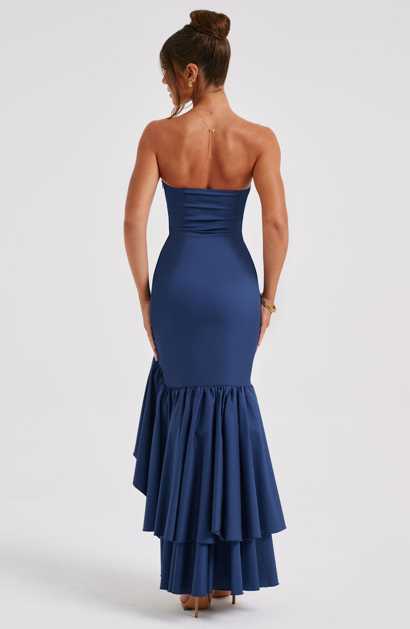 Angelina Maxi Dress  - Shoulder strapless, Hip Hugging, Irregularwave Fashion Party Dress