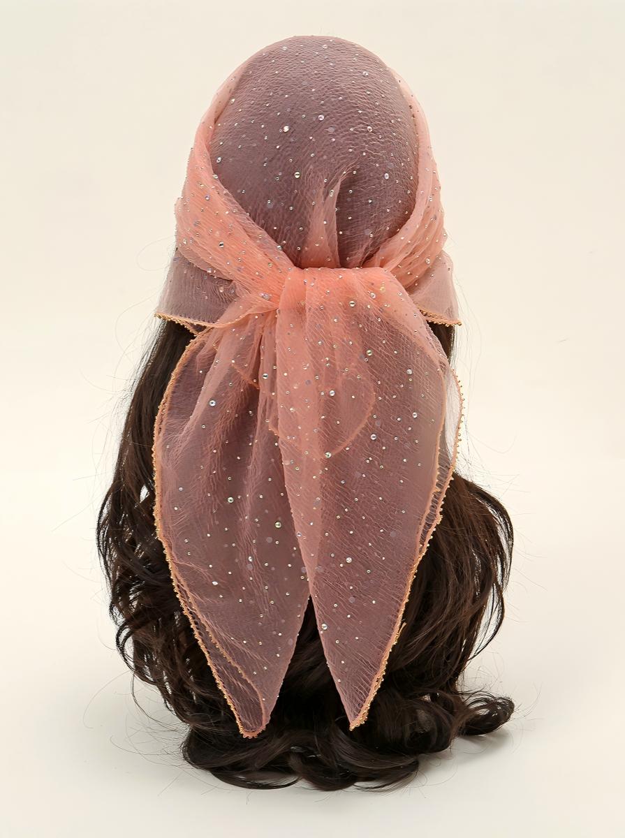 Women's Glitter Decor Scarf, Elegant Scarf for Daily Wear, Casual Trendy Scarf for Women, Trendy All-match & Exquisite Scarf for Birthday Gift, Scarf for Hair