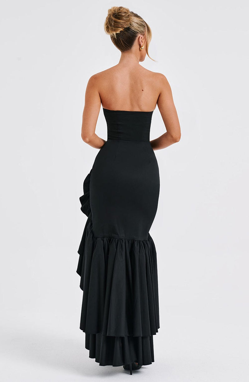 Angelina Maxi Dress  - Shoulder strapless, Hip Hugging, Irregularwave Fashion Party Dress
