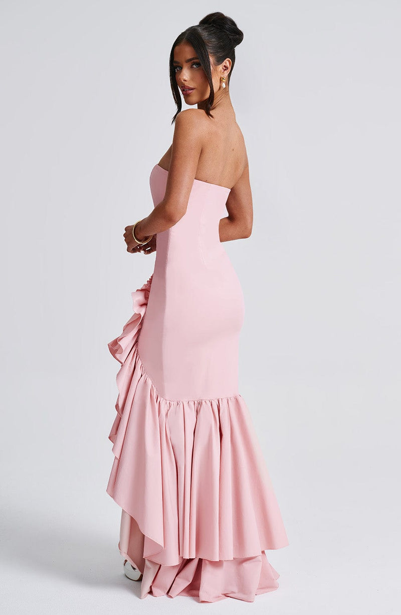 Angelina Maxi Dress  - Shoulder strapless, Hip Hugging, Irregularwave Fashion Party Dress