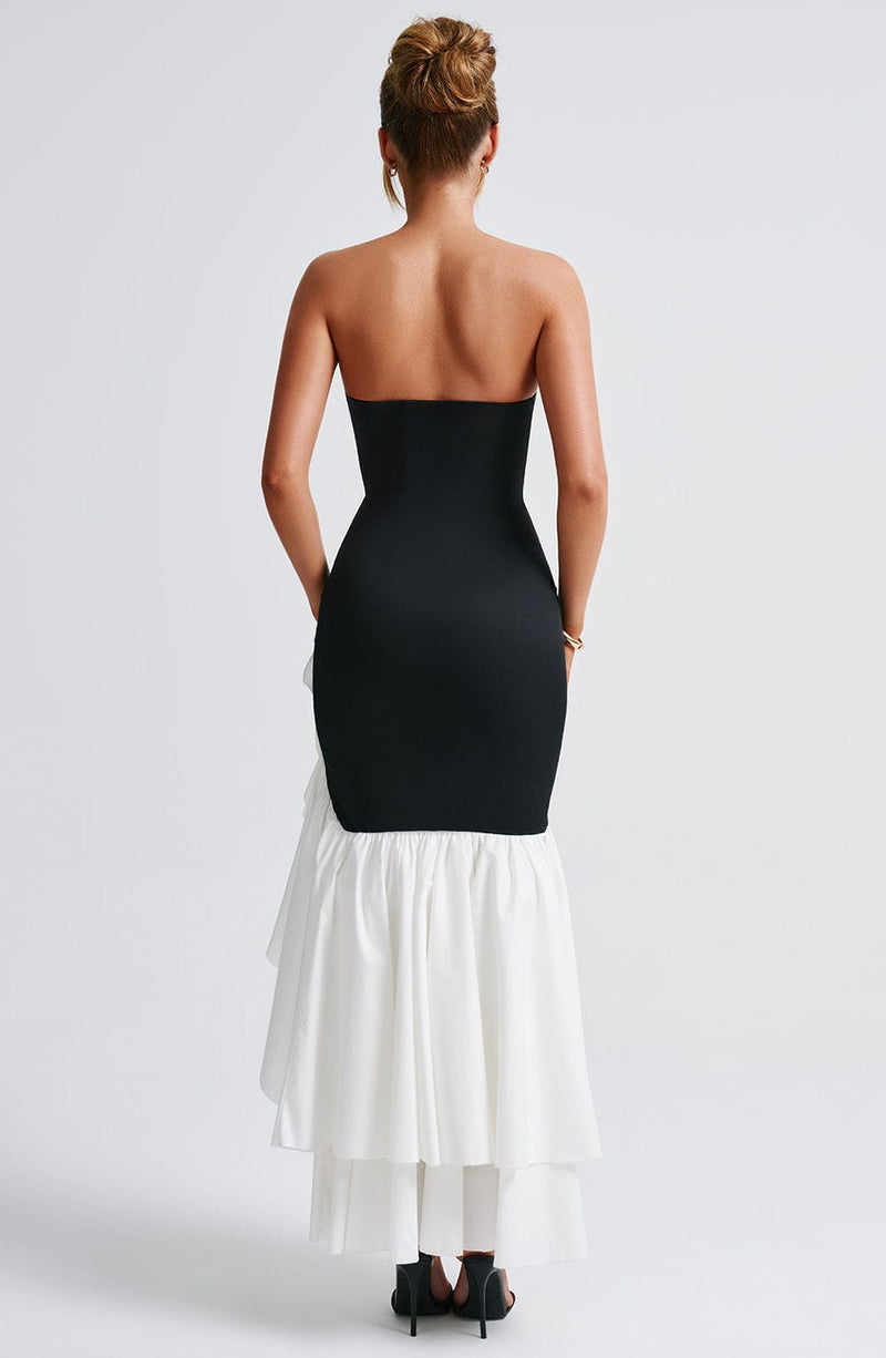 Angelina Maxi Dress  - Shoulder strapless, Hip Hugging, Irregularwave Fashion Party Dress