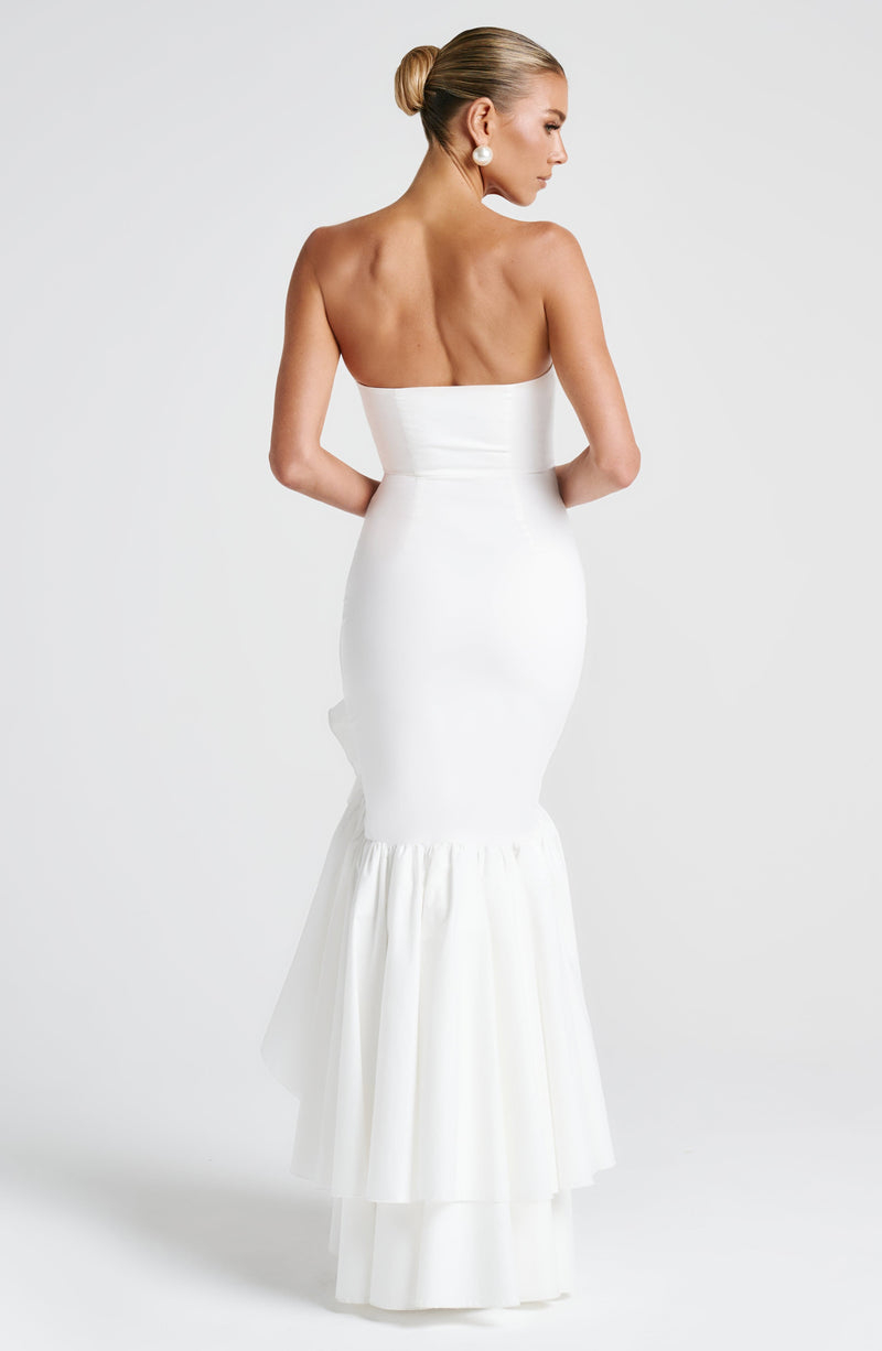 Angelina Maxi Dress  - Shoulder strapless, Hip Hugging, Irregularwave Fashion Party Dress