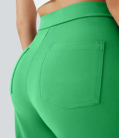 DayStretch High Waisted Pockets Straight Leg Casual Pants