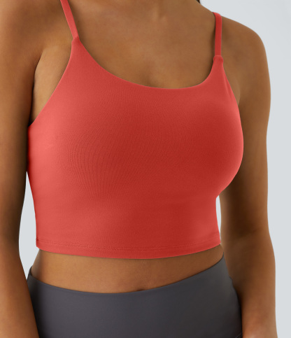Basic Padded Workout Cropped Low Support Tank Top A-C Cups