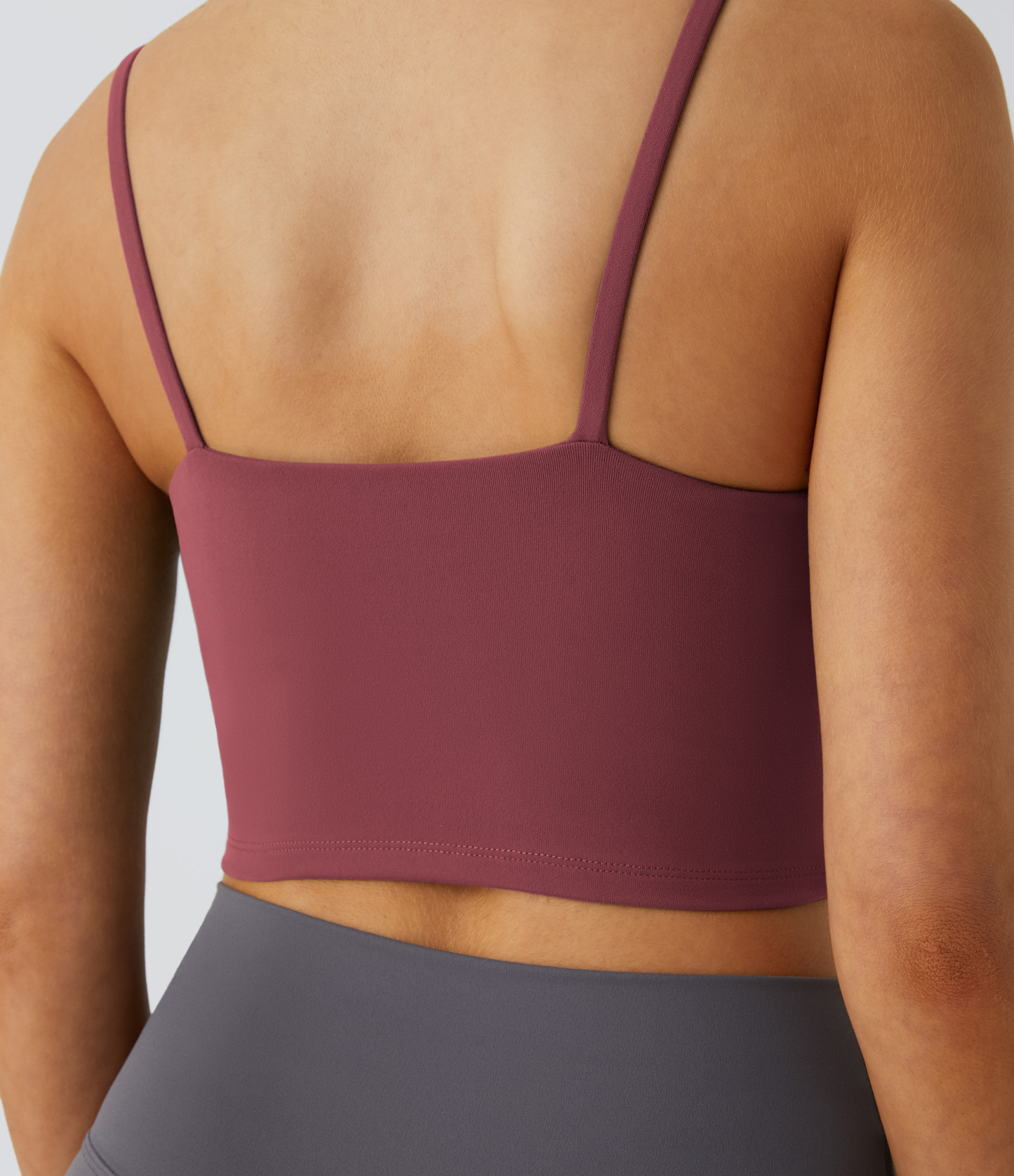 Basic Padded Workout Cropped Low Support Tank Top A-C Cups