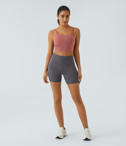 Basic Padded Workout Cropped Low Support Tank Top A-C Cups