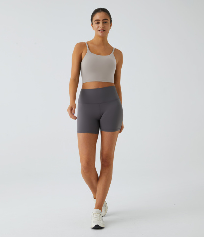Basic Padded Workout Cropped Low Support Tank Top A-C Cups